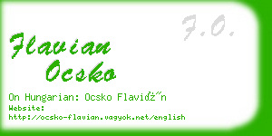 flavian ocsko business card